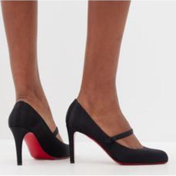 Christian Louboutin Wallis Pumppie 85 mm Mary Jane Red Bottoms Heels size 40 - Picture 8 of 12